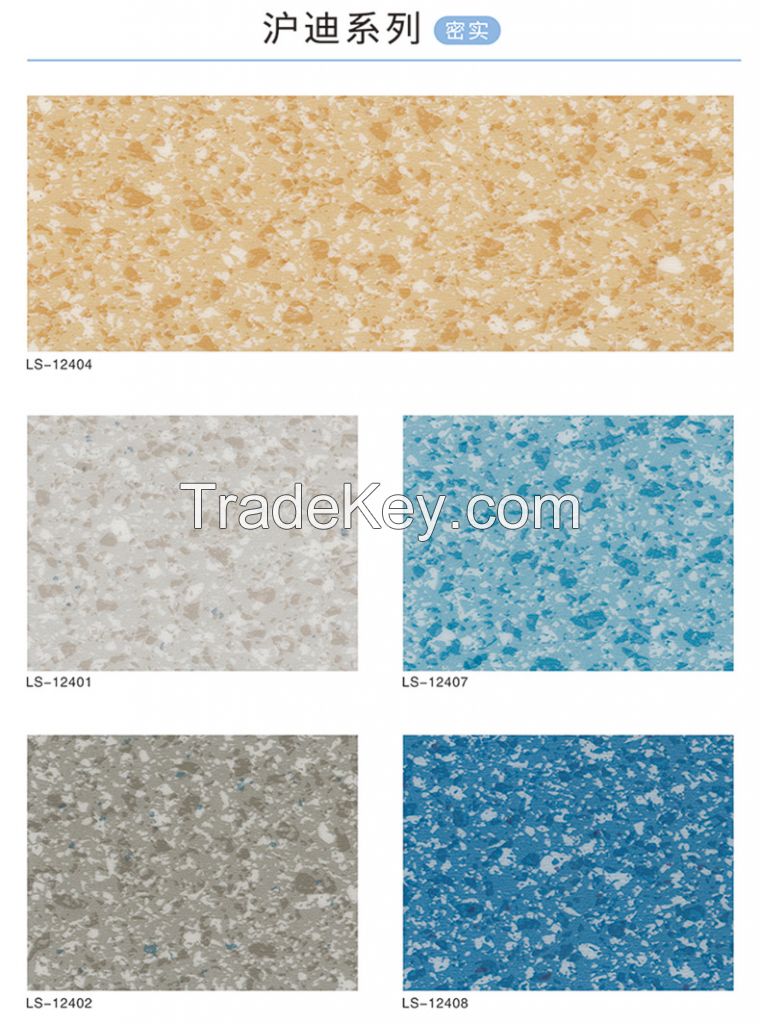 LVT 2.0mm PVC Homogeneous Permeable Oriented Flooring Class P wear layer