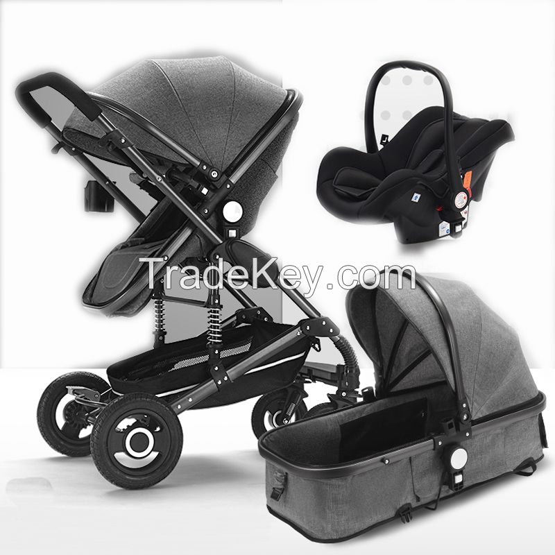 Bolina Dropshipping New Design Luxury Baby Carriages Buggies Folding Trolley Stroller baby 3 in 1 For New Born Travel System