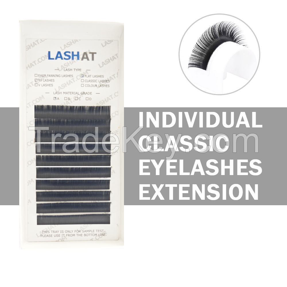 Custom Packaging Classic Eyelash C/CC/D/DD/B/J/L/LC/L/M  Curl Individual Lash Extensions Korean Silk Lash Trays Export Viet Nam