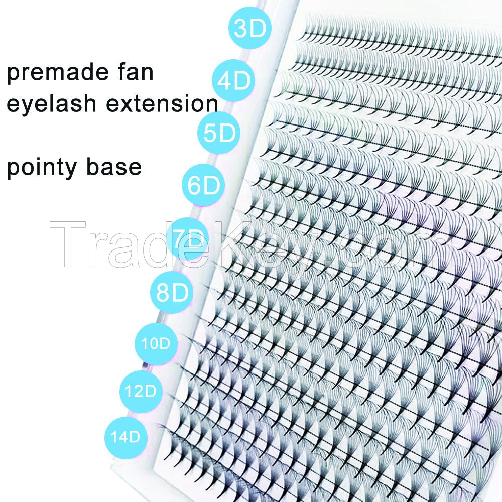 Premade lash extension pointy base premade fans 8D 10D 16D fan eyelashes russian premade volume fans eyelash extension