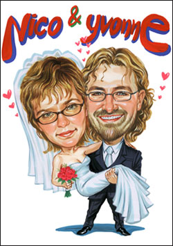 wedding caricature