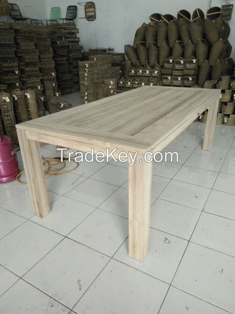 wooden tables