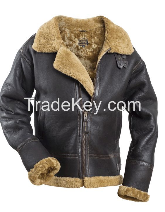 Wool lining Leather Jacket