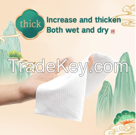 100% Soft Tissue Wet and Dry Disposable Cleansing Face Towels for Facial Treatment