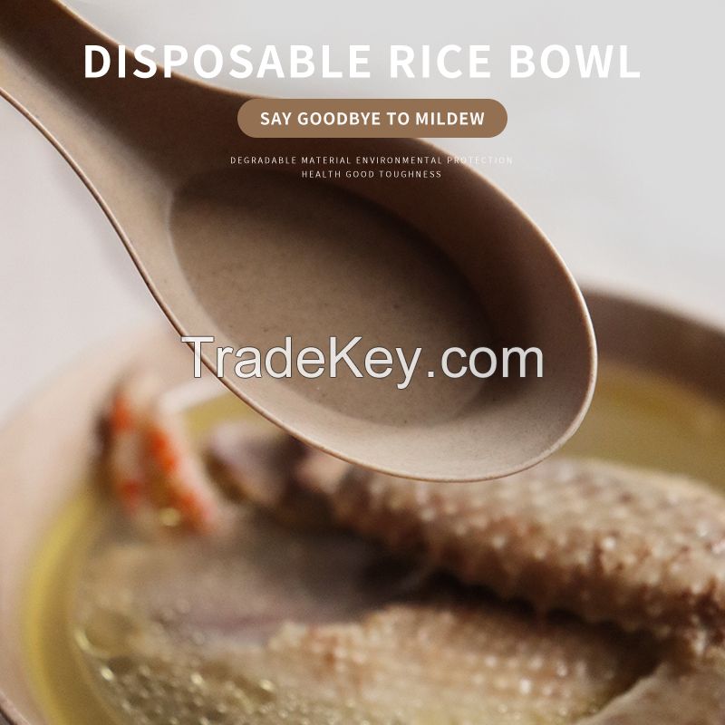 Disposable rice hull spoon.Ordering products can be contacted by mail.