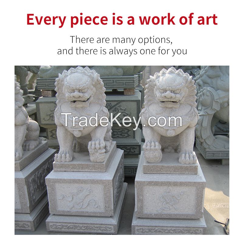 Beijing lion stone carving (can be customized)