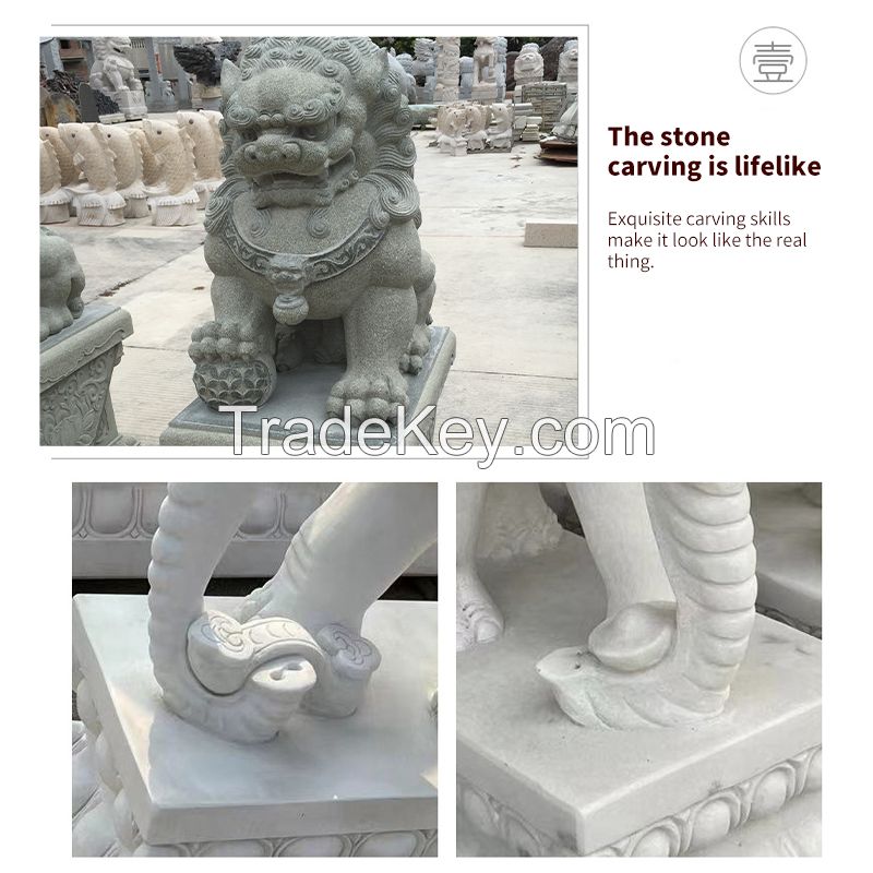 Beijing lion stone carving (can be customized)