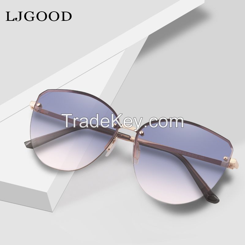 Lijia trimmed sunglasses HD sunscreen sunglasses UV casual glasses 7101.Ordering products can be contacted by mail.