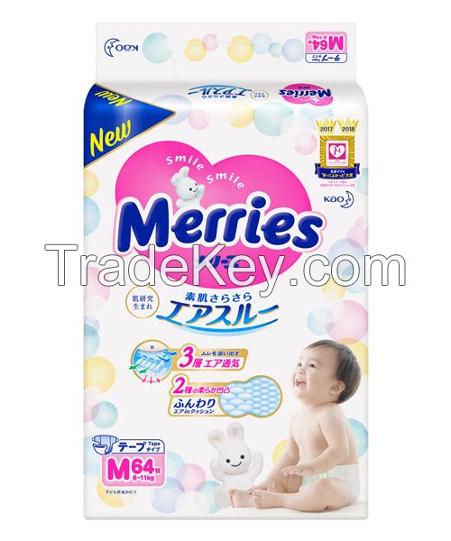 Bulk Merries baby diapers super pack all size newborn