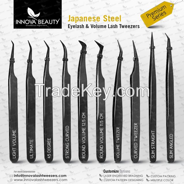 Rose Gold Eyelash Extension Tweezers Under Your Private Label / Tweezers For Eyelash Extension By INNOVA Pakistan