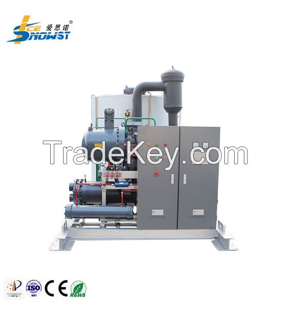 25Ton Concrete Cooling Freshwater Flake Ice Machine With Bin