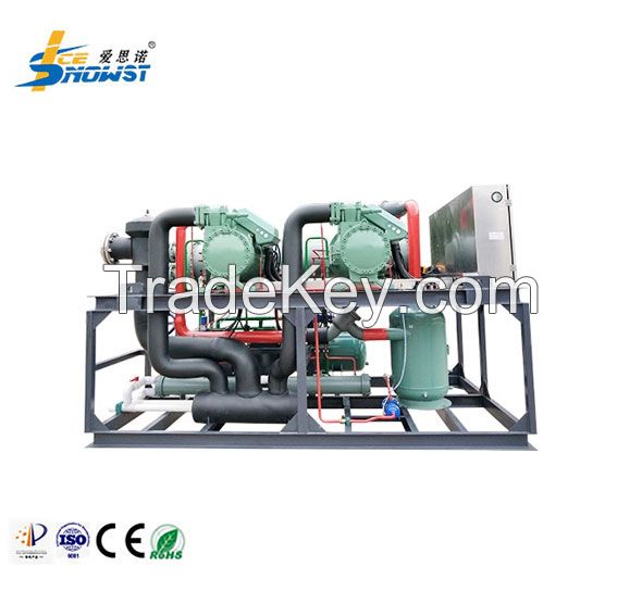 50ton PLC Freshwater Flake Ice Machine Maker For Seafood Processing