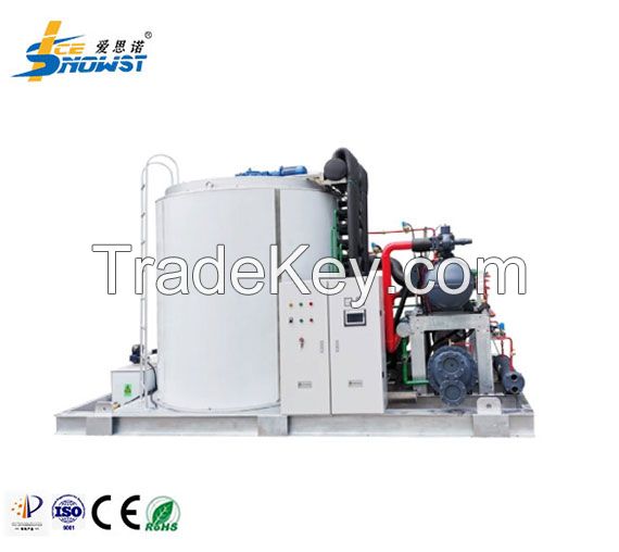 Automatic 40ton Seawater Industrial Flake Ice Machine For Food Preservation