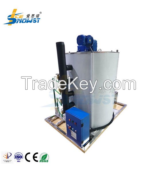 Stainless Steel Commercial Ice Systems Flake Ice Generator Evaporator 10T