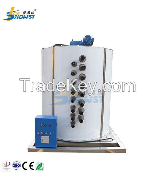 25 Ton Flake Ice Evaporator Scale Ice Machine For Slaughtering Processing