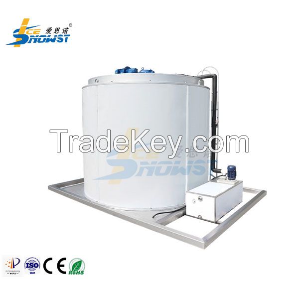 OEM Flake Ice And Refrigeration Systems Water Cooled Ice Machine Evaporator Drum 30ton