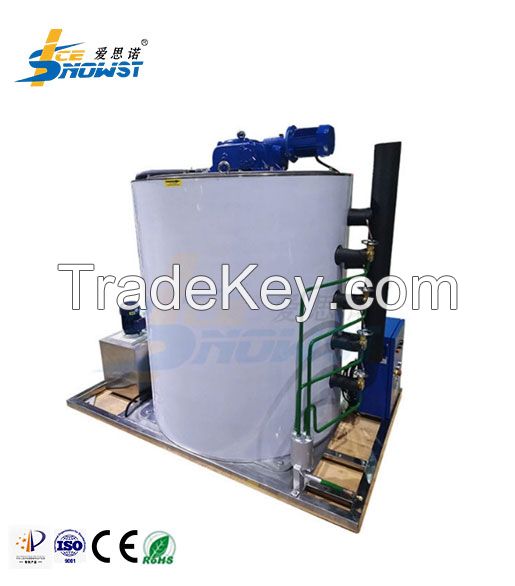 Stainless Steel Commercial Ice Systems Flake Ice Generator Evaporator 10T