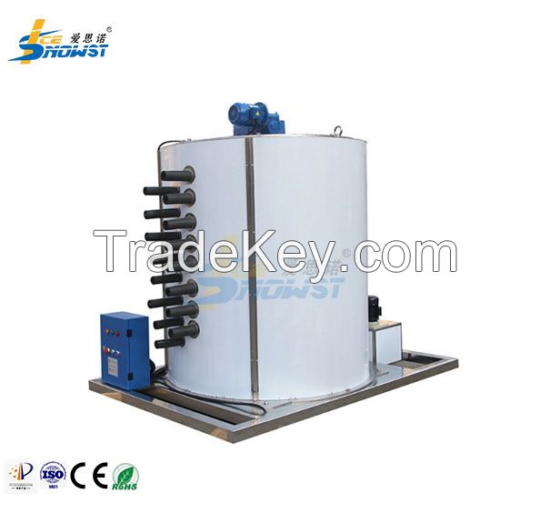 25 Ton Flake Ice Evaporator Scale Ice Machine For Slaughtering Processing