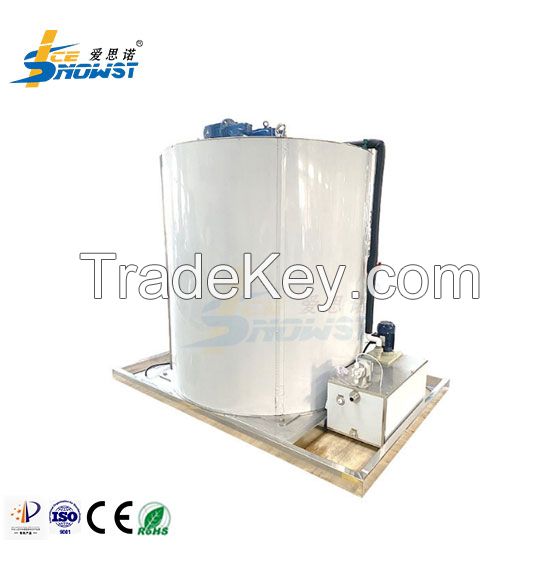 Vertical Flake Ice Maker Evaporator Machine Drum System 5 Ton