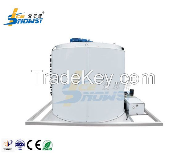 OEM Flake Ice And Refrigeration Systems Water Cooled Ice Machine Evaporator Drum 30ton