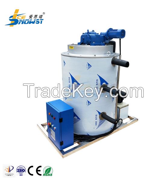 PLC Programmable 5 Ton Scale Flake Ice Evaporator Plant Maker