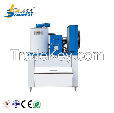 2ton Water Cooled Snow Flake Ice Maker Machine With SS304 Stainless Steel Ice Bin