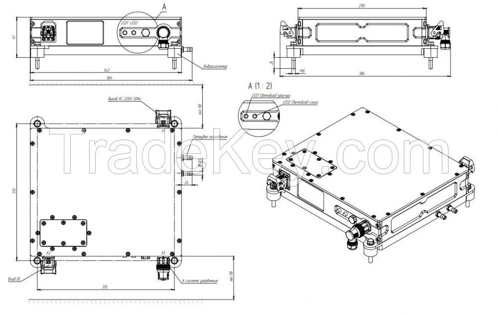 Voltage converter DC-AC (pure sine) RUBRUKS NPI-360-220-7