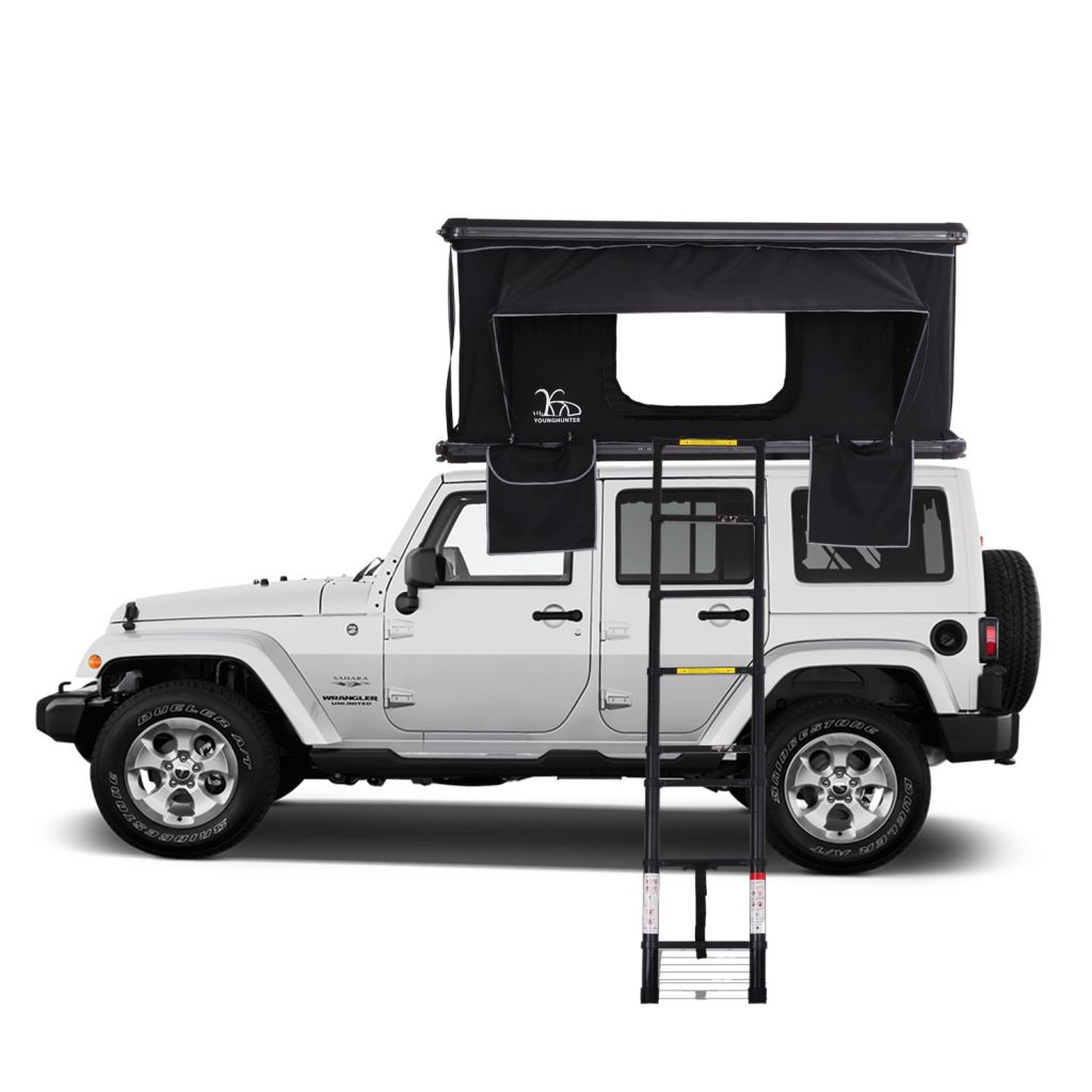 Aluminum shell rectangle rooftop tent