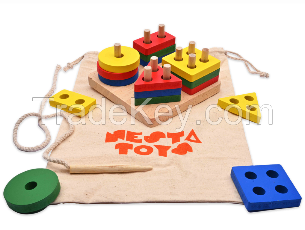 Shape Sorter | Stacker | Lacing Toy