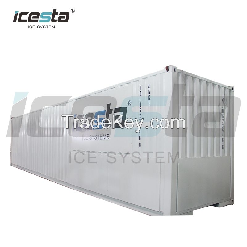 Strong Durability Icesta 20t Snowflake Ice Machine Making Snow for Skiing Resort