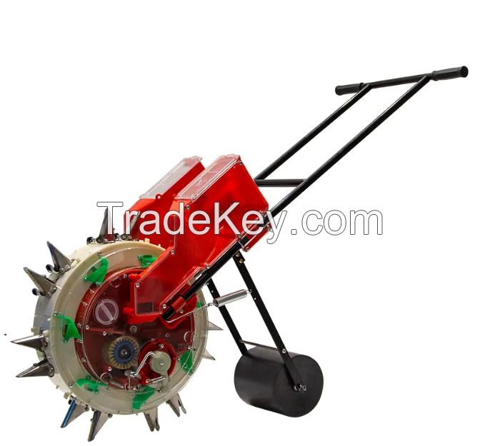 Factory price hand push farming 2 row corn planter rice Seeder With Fertilizer spreaders Origin Type Certificate