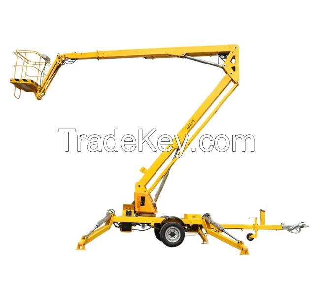 6m 8m 12m 14m 16m Cherry picker 4x4 truck mounted boom lift car crane with basket Qiyun lift