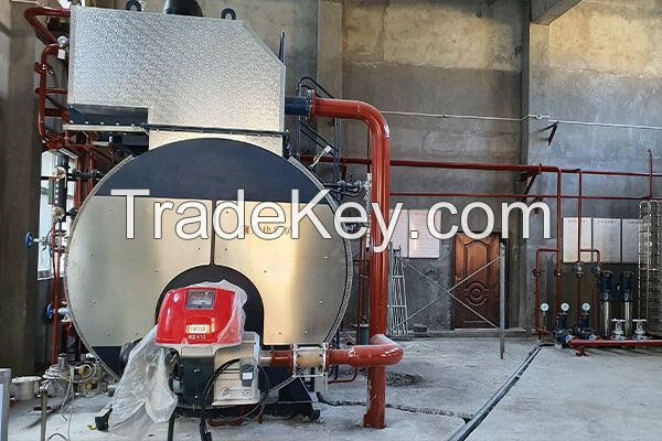 Oil fired steam boiler