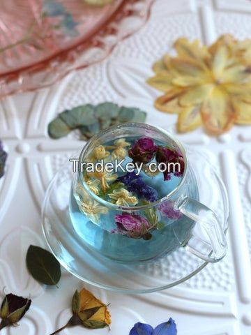 Dried butterfly pea tea