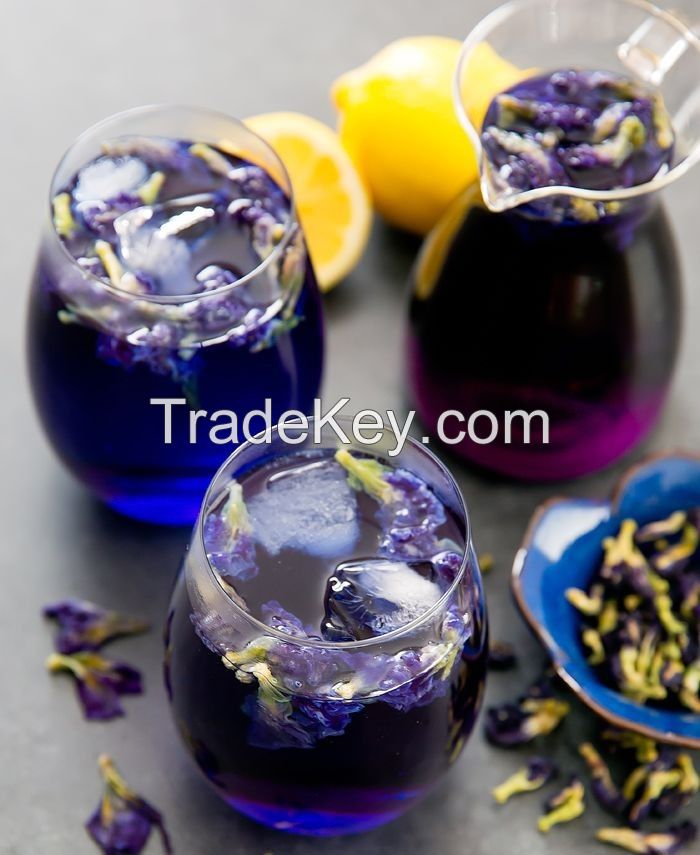 Dried butterfly pea tea