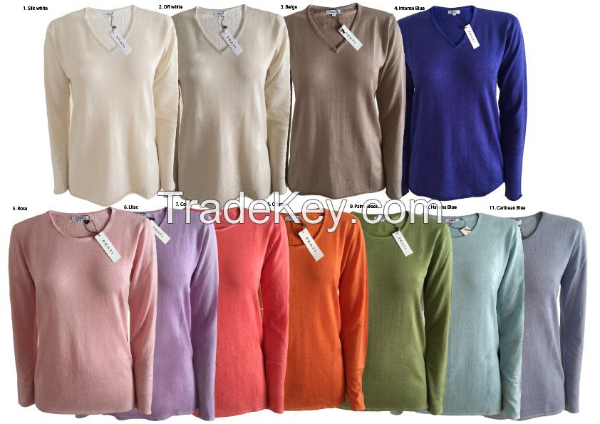 PC63 crewn neck,PC64 V neck fine gauge sweater t shirts