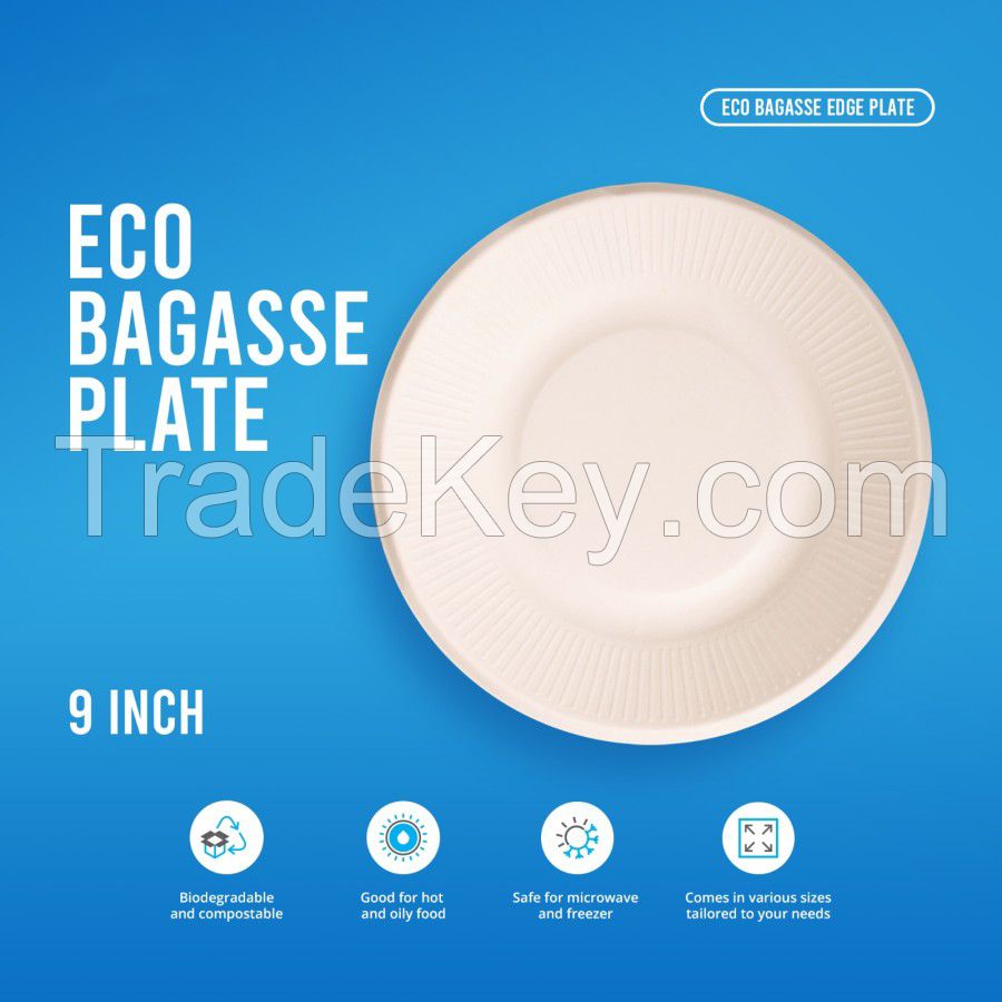 Eco Bagasse Plate Biodegradable