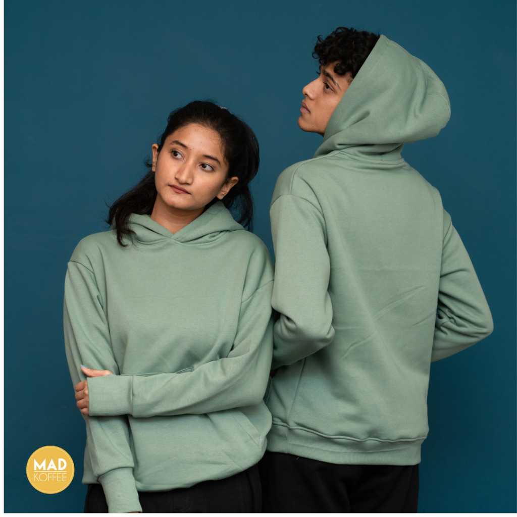 Unisex 100% solid hoodie.