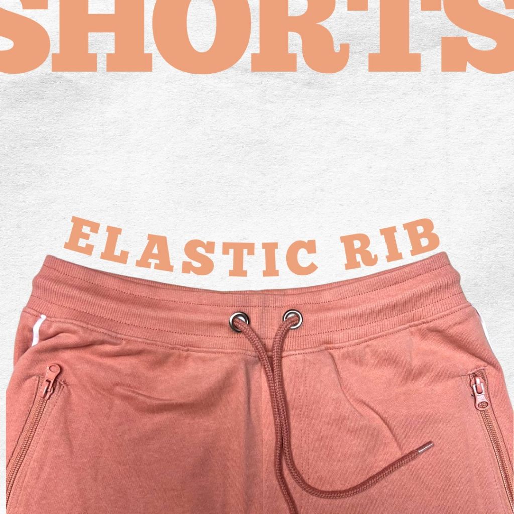 Shorts with zipper pockets for men and women. 