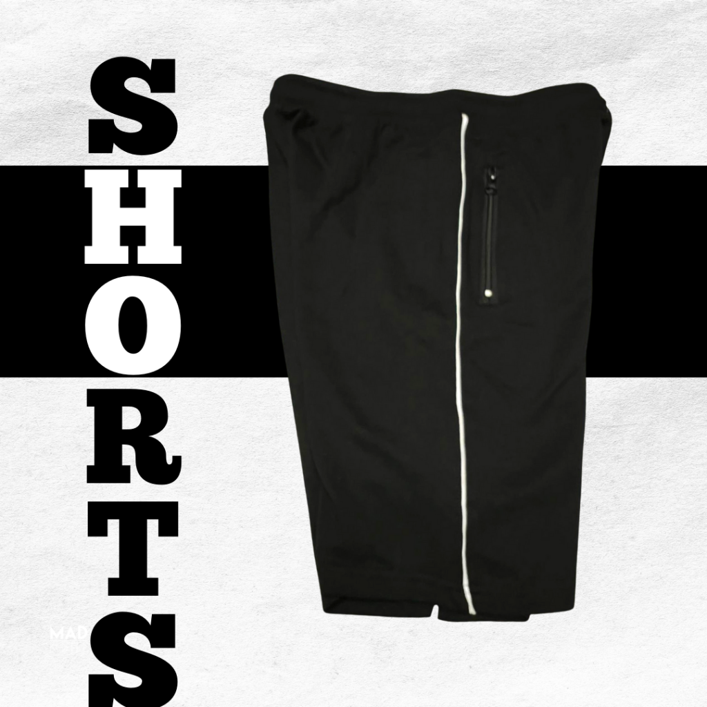 Shorts with zipper pockets for men and women. 