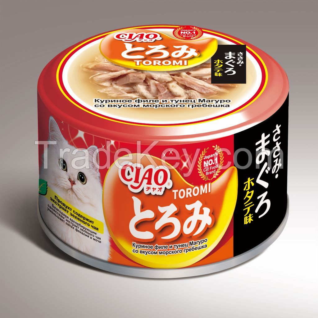 INABA Mirun Can Chicken and Tuna Scallop Flavor