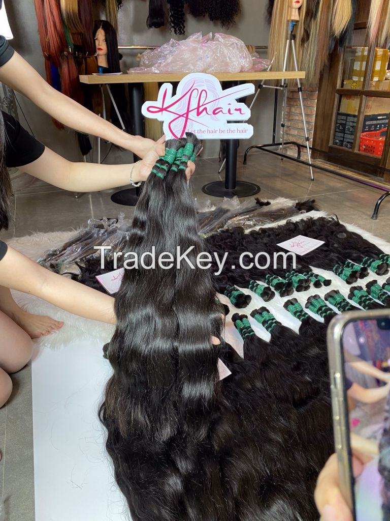 Vietnam human hair Black double non bleaching