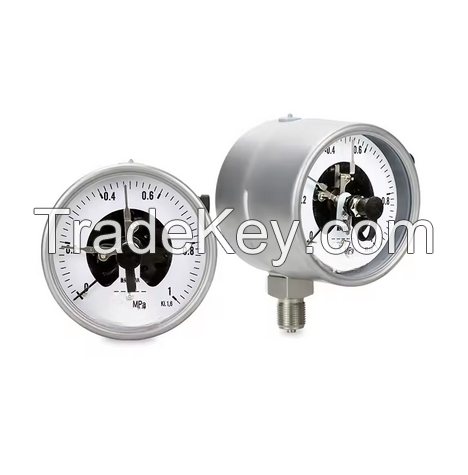 Stainless steel shockproof electric contact pressure gauge