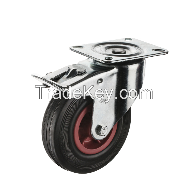 Jack hole universal brake caster