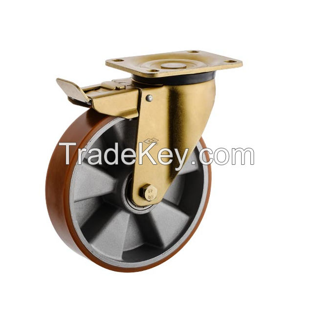 Polyurethane industrial casters