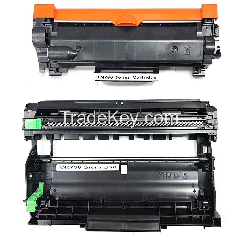 TN760 Toner Cartridge Replacement with Chip for Brother TN-730 TN-760 Black High Yield for DCP-L2550DW HLL2395DW MFC L2710DW MFC-L2750DW Printer