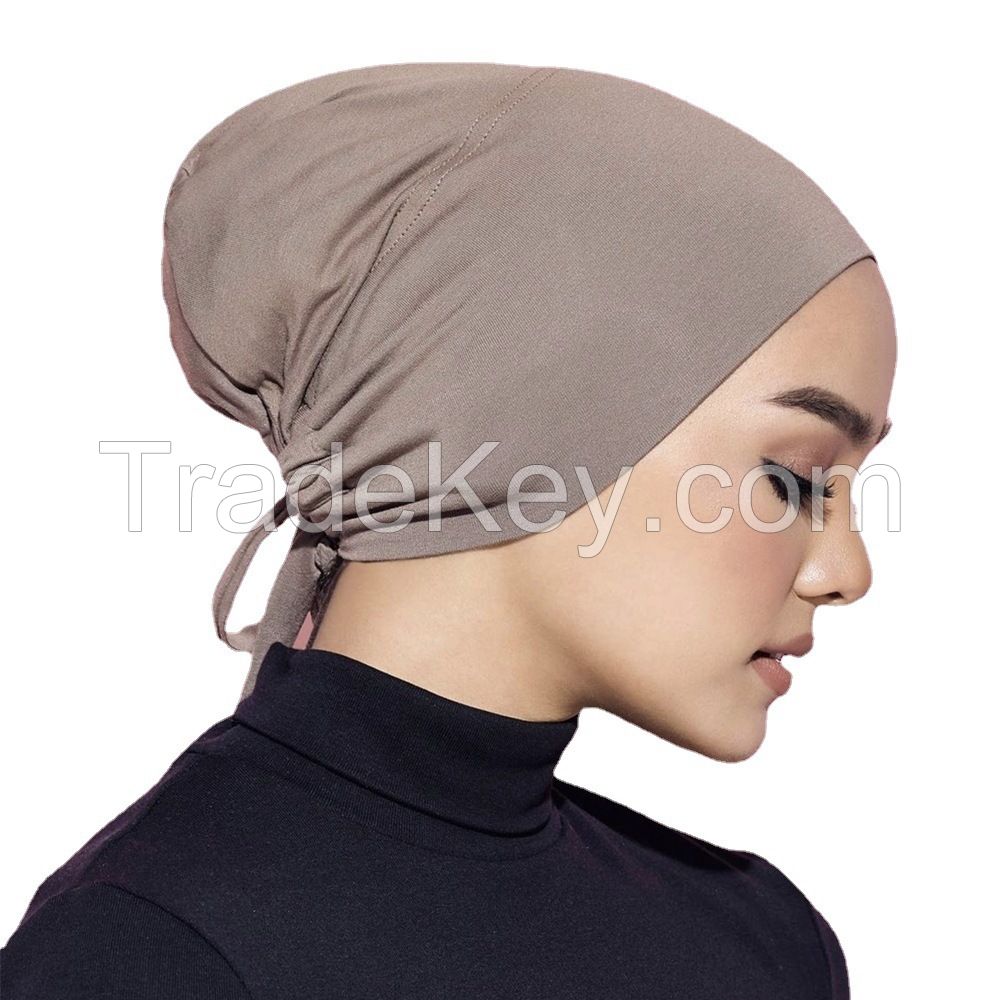 Modal Muslim Turban Hat Inner Hijab Caps Islamic Underscarf Bonnet Female Headwrap Turbante Mujer Muslim Women Hijab Cap