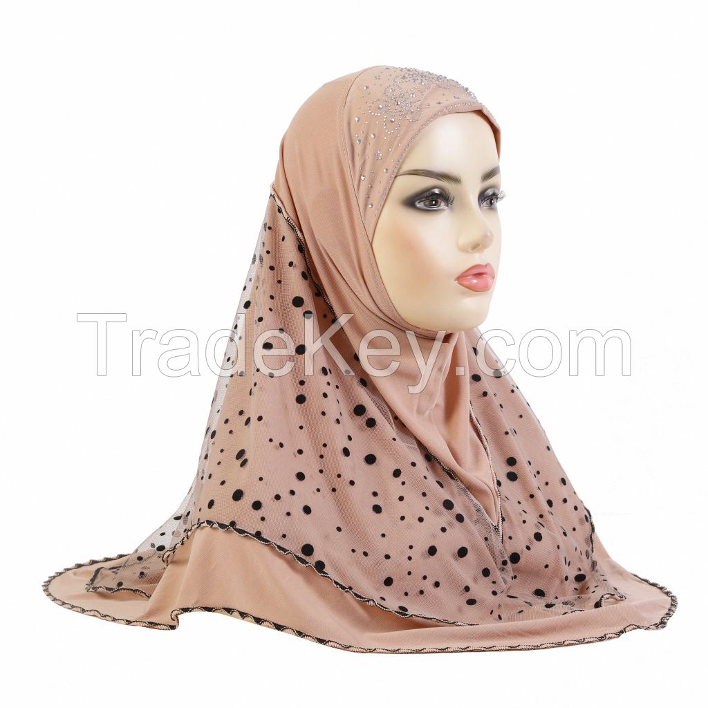 Instant Hijab Chiffon Shawl Stitched Inner Bonnet Convinient Headwrap Muslim Women Islamic Underscarf 