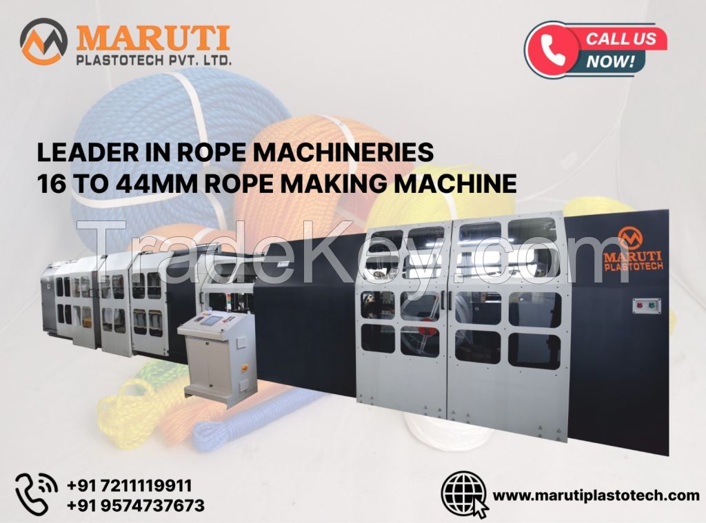 Best 12-32 &amp;amp;amp; 16-40 MM Rope Making Machine Manufacturer In India