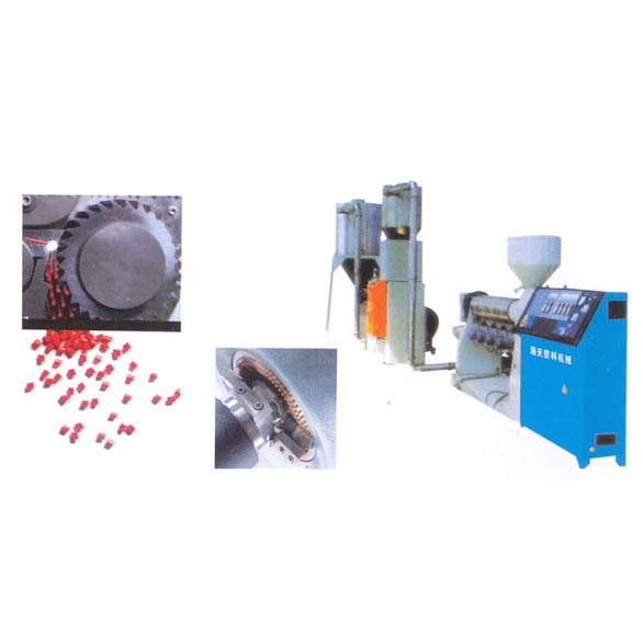 Plastic extrusion cold-hot cutting pelletizer production line